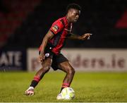 15 February 2025; Osaze Irhue of Longford Town during the SSE Airtricity Men's First Division match between Longford Town and Bray Wanderers at Bishopsgate in Longford. Photo by Michael P Ryan/Sportsfile