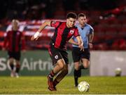 15 February 2025; Pharrell Manuel of Longford Town during the SSE Airtricity Men's First Division match between Longford Town and Bray Wanderers at Bishopsgate in Longford. Photo by Michael P Ryan/Sportsfile