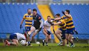 16 February 2025; Monaghan goalkeeper Rory Beggan clears the ball during the Allianz Football League Division 2 match between Roscommon and Monaghan at King & Mofatt Dr Hyde Park in Roscommon. Photo by Stephen Marken/Sportsfile