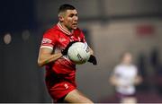 15 February 2025; Ciaran McFaul of Derry during the Allianz Football League Division 1 match between Derry and Galway at Celtic Park in Derry. Photo by Ramsey Cardy/Sportsfile
