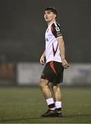 14 February 2025; Andy Paraschiv of Dundalk during the SSE Airtricity Men's First Division match between Dundalk and Athlone Town at Oriel Park in Dundalk, Louth. Photo by Ben McShane/Sportsfile