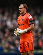 16 February 2025; Bohemians goalkeeper James Talbot during the SSE Airtricity Men's Premier Division match between Bohemians and Shamrock Rovers at the Aviva Stadium in Dublin. Photo by Ben McShane/Sportsfile