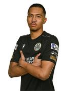 31 January 2025; Mathyas Randriamamy during a Kerry FC squad portrait session at Mounthawk Park in Tralee, Kerry. Photo by Brendan Moran/Sportsfile