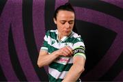 15 February 2025; Áine O'Gorman during a Shamrock Rovers squad portraits session at Tallaght Stadium in Dublin. Photo by Stephen McCarthy/Sportsfile