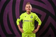 15 February 2025; Goalkeeper Summer Lawless during a Shamrock Rovers squad portraits session at Tallaght Stadium in Dublin. Photo by Stephen McCarthy/Sportsfile