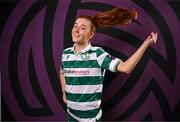15 February 2025; Katie O'Reilly during a Shamrock Rovers squad portraits session at Tallaght Stadium in Dublin. Photo by Stephen McCarthy/Sportsfile