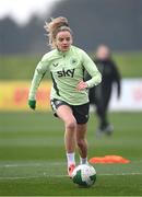 18 February 2025; Leanne Kiernan during a Republic of Ireland women's training session at the FAI National Training Centre in Abbotstown, Dublin. Photo by Stephen McCarthy/Sportsfile