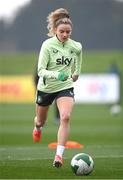 18 February 2025; Leanne Kiernan during a Republic of Ireland women's training session at the FAI National Training Centre in Abbotstown, Dublin. Photo by Stephen McCarthy/Sportsfile