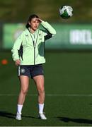 19 February 2025; Jess Fitzgerald during a Republic of Ireland women's training session at the FAI National Training Centre in Abbotstown, Dublin. Photo by Stephen McCarthy/Sportsfile