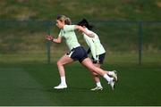 19 February 2025; Jess Fitzgerald during a Republic of Ireland women's training session at the FAI National Training Centre in Abbotstown, Dublin. Photo by Stephen McCarthy/Sportsfile