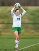 19 February 2025; Melissa O'Kane of Republic of Ireland Women's Development Team during a match between Repubic of Ireland Women's Development Team and Republic of Ireland Women's U19's at the FAI National Training Centre in Abbotstown, Dublin. Photo by Stephen McCarthy/Sportsfile