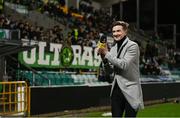 20 February 2025; Former Shamrock Rovers player and current Premier Sports analyst Ronan Finn in attendance before the UEFA Conference League knockout phase play-off second leg match between Shamrock Rovers and Molde at Tallaght Stadium in Dublin. Photo by Stephen McCarthy/Sportsfile