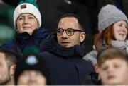 20 February 2025; FAI chief football officer Marc Canham in attendance during the UEFA Conference League knockout phase play-off second leg match between Shamrock Rovers and Molde at Tallaght Stadium in Dublin. Photo by Stephen McCarthy/Sportsfile