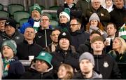 20 February 2025; Members of the FAI delegation, from left, FAI President Paul Cooke, Republic of Ireland U21's manager Jim Crawford, FAI chief executive officer David Courell, FAI chief football officer Marc Canham and League of Ireland director Mark Scanlon before the UEFA Conference League knockout phase play-off second leg match between Shamrock Rovers and Molde at Tallaght Stadium in Dublin. Photo by Stephen McCarthy/Sportsfile