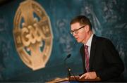 21 February 2025; Ard Stiúrthóir of the GAA Tom Ryan during day one of the GAA Congress at The Abbey Hotel in Donegal. Photo by Ramsey Cardy/Sportsfile