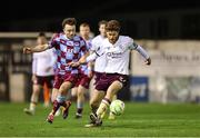 21 February 2025; Connor Malley of Sligo Rovers in action against Darragh Markey of Drogheda United during the SSE Airtricity Men's Premier Division match between Drogheda United and Sligo Rovers at Sullivan & Lambe Park in Drogheda, Louth. Photo by Thomas Flinkow/Sportsfile