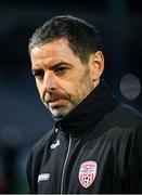 21 February 2025; Derry City manager Tiernan Lynch before the SSE Airtricity Men's Premier Division match between Derry City and Bohemians at The Ryan McBride Brandywell Stadium in Derry. Photo by Shauna Clinton/Sportsfile