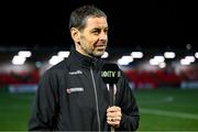 21 February 2025; Derry City manager Tiernan Lynch before the SSE Airtricity Men's Premier Division match between Derry City and Bohemians at The Ryan McBride Brandywell Stadium in Derry. Photo by Shauna Clinton/Sportsfile