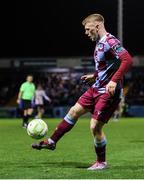 21 February 2025; Josh Thomas of Drogheda United during the SSE Airtricity Men's Premier Division match between Drogheda United and Sligo Rovers at Sullivan & Lambe Park in Drogheda, Louth. Photo by Thomas Flinkow/Sportsfile