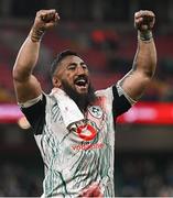 22 February 2025; Bundee Aki of Ireland after the Guinness Six Nations Rugby Championship match between Wales and Ireland at the Principality Stadium in Cardiff, Wales. Photo by Seb Daly/Sportsfile