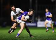 22 February 2025; Brian Byrne of Laois is tackled by Ben McCormack of Kildare during the Allianz Football League Division 3 match between Kildare and Laois at Cedral St Conleths Park in Newbridge, Kildare. Photo by Thomas Flinkow/Sportsfile