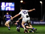 22 February 2025; Brian Byrne of Laois is tackled by Ben McCormack of Kildare during the Allianz Football League Division 3 match between Kildare and Laois at Cedral St Conleths Park in Newbridge, Kildare. Photo by Thomas Flinkow/Sportsfile