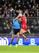 22 February 2025; Conor Doherty of Derry in action against Alex Gavin of Dublin during the Allianz Football League Division 1 match between Dublin and Derry at Croke Park in Dublin. Photo by Daire Brennan/Sportsfile