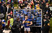22 February 2025; Player of the match Ronan Maher of Tipperary is interviewed by Darragh Maloney of RTÉ after the Allianz Hurling League Division 1A match between Tipperary and Cork at FBD Semple Stadium in Thurles, Tipperary. Photo by Brendan Moran/Sportsfile