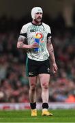 22 February 2025; Mack Hansen of Ireland during the Guinness Six Nations Rugby Championship match between Wales and Ireland at the Principality Stadium in Cardiff, Wales. Photo by Ben McShane/Sportsfile