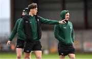 23 February 2025; David Clifford, left, and Paudie Clifford of Kerry before the Allianz Football League Division 1 match between Tyrone and Kerry at Pomeroy Plunkett's GAA Club in Pomeroy, Tyrone. Photo by Ramsey Cardy/Sportsfile