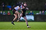 23 February 2025; Andy McDonnell of Louth in action against Miceal Rooney of Down during the Allianz Football League Division 2 match between Louth and Down at Integral GAA Grounds in Drogheda, Louth. Photo by Tyler Miller/Sportsfile