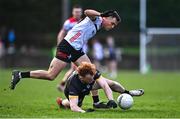 23 February 2025; Danny Magill of Down is tackled by Andy McDonnell of Louth during the Allianz Football League Division 2 match between Louth and Down at Integral GAA Grounds in Drogheda, Louth. Photo by Tyler Miller/Sportsfile