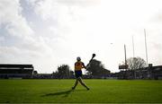 23 February 2025; Aidan McCarthy of Clare takes a free during the Allianz Hurling League Division 1A match between Clare and Wexford at Cusack Park in Ennis, Clare. Photo by Brendan Moran/Sportsfile