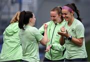 24 February 2025; Caitlin Hayes, right, and Lucy Quinn during a Republic of Ireland women's training session at Bonifika Stadium in Koper, Slovenia. Photo by Stephen McCarthy/Sportsfile