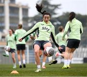 24 February 2025; Marissa Sheva during a Republic of Ireland women's training session at Bonifika Stadium in Koper, Slovenia. Photo by Stephen McCarthy/Sportsfile