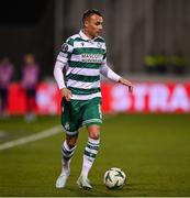 20 February 2025; Graham Burke of Shamrock Rovers during the UEFA Conference League knockout phase play-off second leg match between Shamrock Rovers and Molde at Tallaght Stadium in Dublin. Photo by David Fitzgerald/Sportsfile Photo by David Fitzgerald/Sportsfile