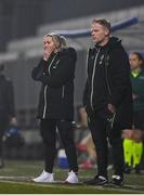 25 February 2025; Republic of Ireland head coach Carla Ward and assistant head coach Alan Mahon during the UEFA Women's Nations League B match between Slovenia and Republic of Ireland at Bonifika Stadium in Koper, Slovenia. Photo by Stephen McCarthy/Sportsfile