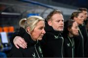 25 February 2025; Republic of Ireland head coach Carla Ward and assistant head coach Alan Mahon before the UEFA Women's Nations League B match between Slovenia and Republic of Ireland at Bonifika Stadium in Koper, Slovenia. Photo by Stephen McCarthy/Sportsfile