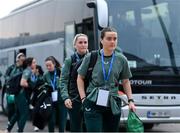 25 February 2025; Tyler Toland of Republic of Ireland arrives for the UEFA Women's Nations League B match between Slovenia and Republic of Ireland at Bonifika Stadium in Koper, Slovenia. Photo by Stephen McCarthy/Sportsfile