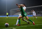 25 February 2025; Denise O’Sullivan of Republic of Ireland in action against Kaja Korošec of Slovenia during the UEFA Women's Nations League B match between Slovenia and Republic of Ireland at Bonifika Stadium in Koper, Slovenia. Photo by Stephen McCarthy/Sportsfile