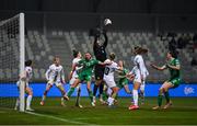25 February 2025; Slovenia goalkeeper Zala Mersnik during the UEFA Women's Nations League B match between Slovenia and Republic of Ireland at Bonifika Stadium in Koper, Slovenia. Photo by Stephen McCarthy/Sportsfile
