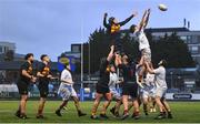 26 February 2025; Charlie Sammon of Temple Carrig School takes possession in a lineout ahead of Alex O'Dowd of Presentation College, Bray during the Bank of Ireland Leinster Rugby Boys Schools Vinnie Murray Cup final match between Temple Carrig School and Presentation College, Bray at Energia Park in Dublin. Photo by Shauna Clinton/Sportsfile