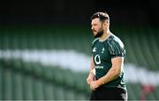 27 February 2025; Robbie Henshaw during an Ireland Rugby open training session at the Aviva Stadium in Dublin. Photo by Seb Daly/Sportsfile