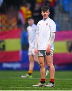 26 February 2025; Luca Nolan of Presentation College, Bray during the Bank of Ireland Leinster Rugby Boys Schools Vinnie Murray Cup final match between Temple Carrig School and Presentation College, Bray at Energia Park in Dublin. Photo by Shauna Clinton/Sportsfile