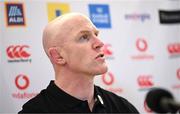 27 February 2025; Forwards coach Paul O'Connell during an Ireland Rugby media conference after an open training session at the Aviva Stadium in Dublin. Photo by Seb Daly/Sportsfile