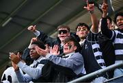 27 February 2025; Belvedere College supporters before the Bank of Ireland Leinster Rugby Boys Schools Junior Cup second round match between St Michael's College and Belvedere College at Energia Park in Dublin. Photo by Shauna Clinton/Sportsfile
