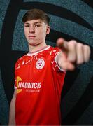 27 February 2025; James Roche during a Shelbourne squad portraits session at Tolka Park in Dublin. Photo by Seb Daly/Sportsfile