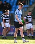 27 February 2025; Matthew McKenna of St Michael's College during the Bank of Ireland Leinster Rugby Boys Schools Junior Cup second round match between St Michael's College and Belvedere College at Energia Park in Dublin. Photo by Shauna Clinton/Sportsfile