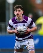 27 February 2025; Philip Kenny of Clongowes Wood College during the Bank of Ireland Leinster Rugby Boys Schools Junior Cup second round match between Clongowes Wood College and Newbridge College at Energia Park in Dublin. Photo by Shauna Clinton/Sportsfile