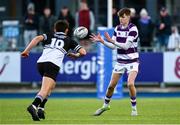 27 February 2025; Michael McCormick of Clongowes Wood College during the Bank of Ireland Leinster Rugby Boys Schools Junior Cup second round match between Clongowes Wood College and Newbridge College at Energia Park in Dublin. Photo by Shauna Clinton/Sportsfile